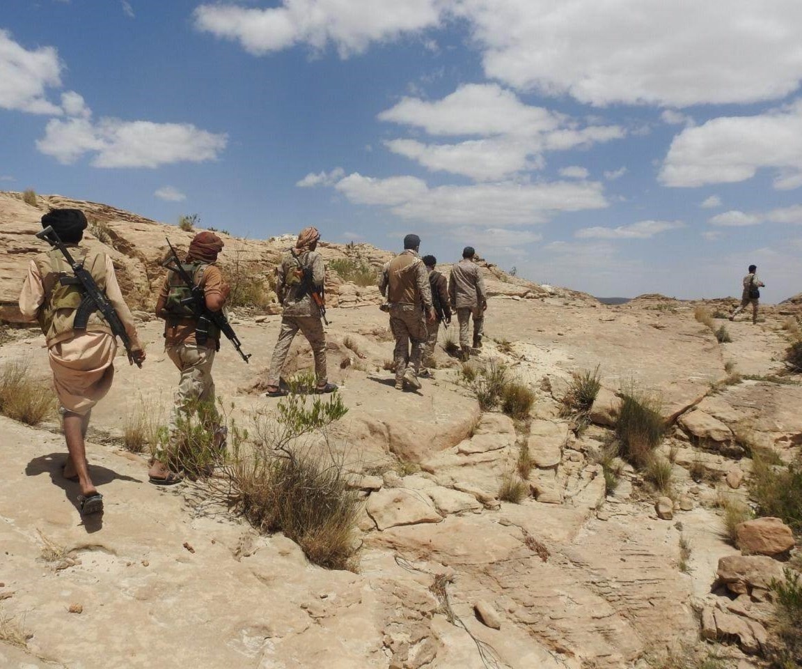 The Al-Balaq mountain range is the last fortress to the southeast of Marib The Al-Balaq mountain range is the last fortress to the southeast of Marib