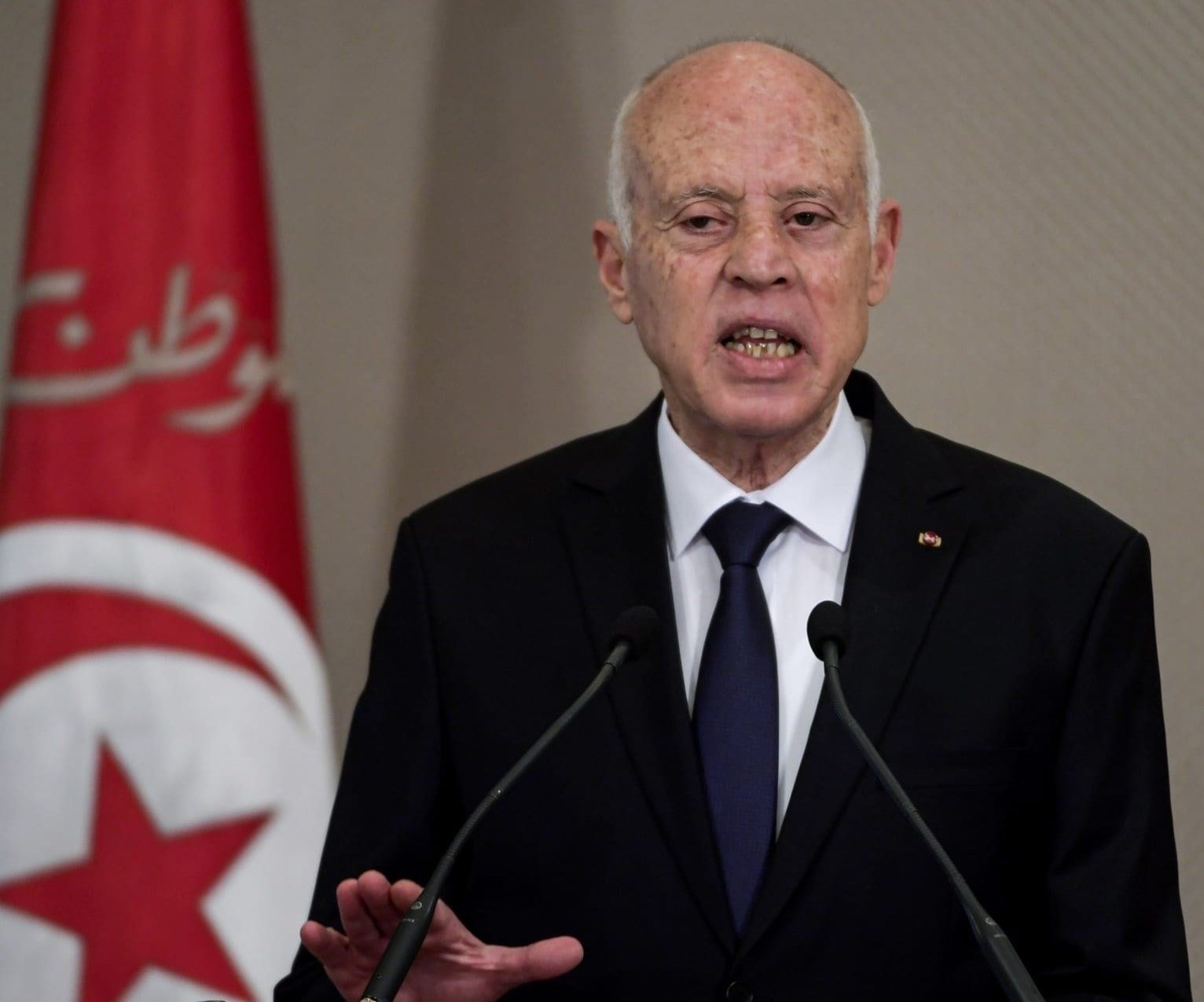 Tunisian President Kais Saied Tunisian President Kais Saied