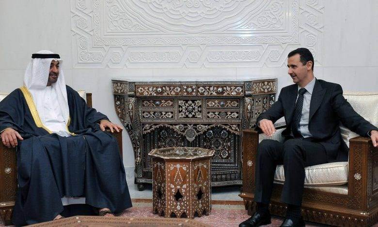 President Bashar al-Assad and Abu Dhabi's Crown Prince Mohammad bin Zayed al-Nahyan (Archive)