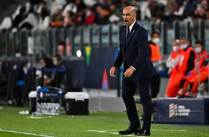 Roberto Martinez during the match.