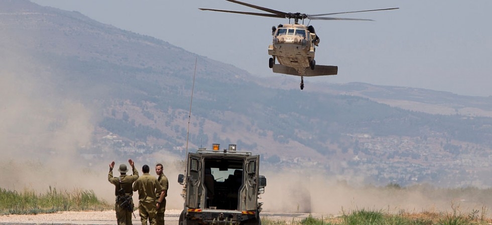 The Israeli occupation forces conducting military exercises in the occupied Palestinian territories