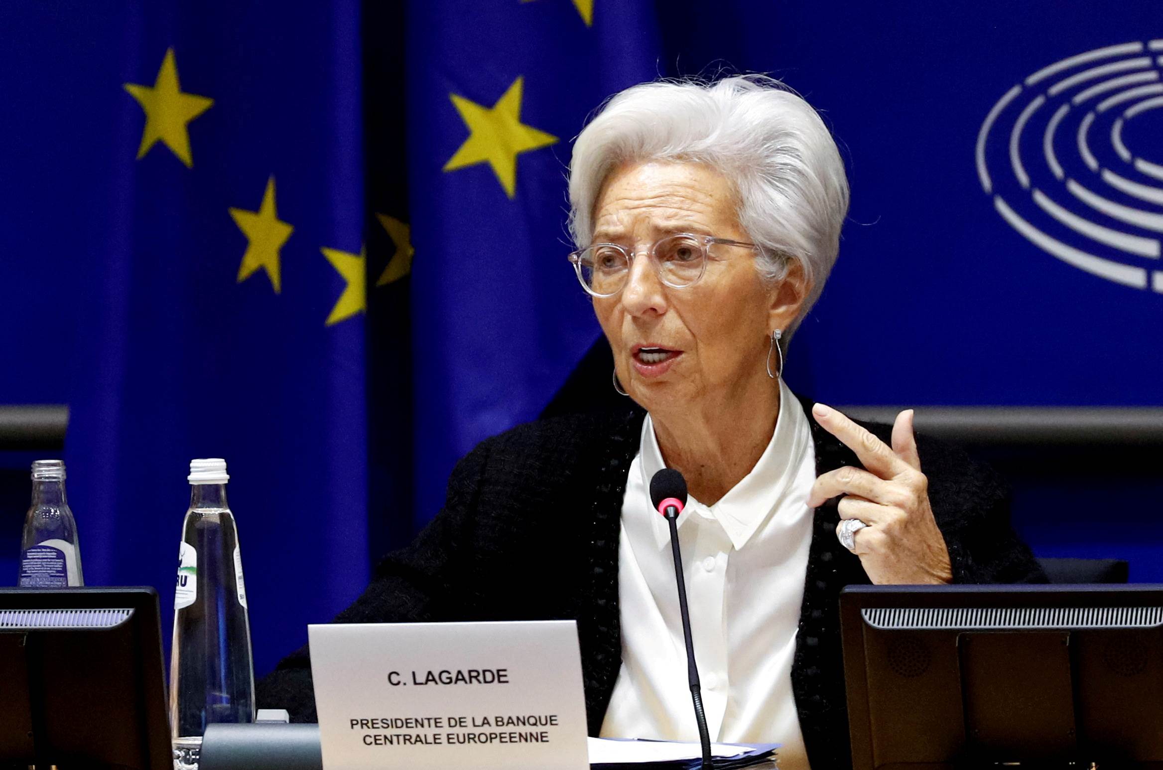 European Central Bank President Christine Lagarde in Brussels, Belgium February 6, 2020 (Reuters)