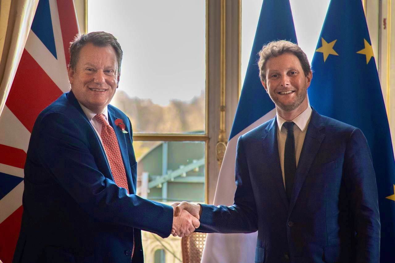 David Frost & Clement Beaune in their meeting in Paris, France on November 4, 2021.