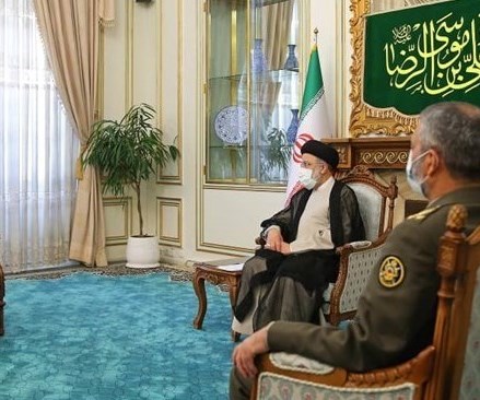 Iranian President-elect Ebrahim Raisi and Major General Muhammad Bagheri Iranian President-elect Ebrahim Raisi and Major General Muhammad Bagheri