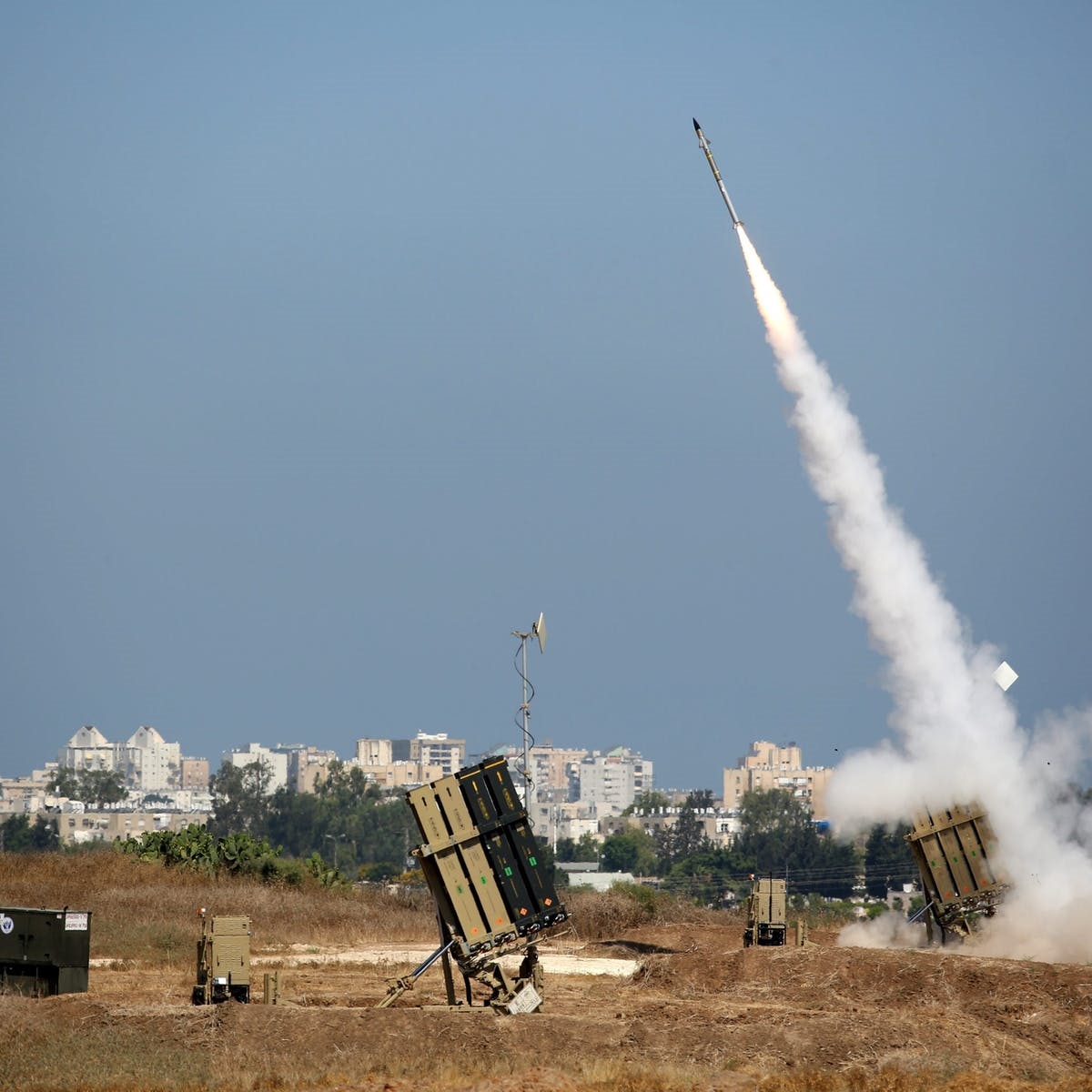 An Israeli Iron Dome missile is fired to intercept a rocket | EPA