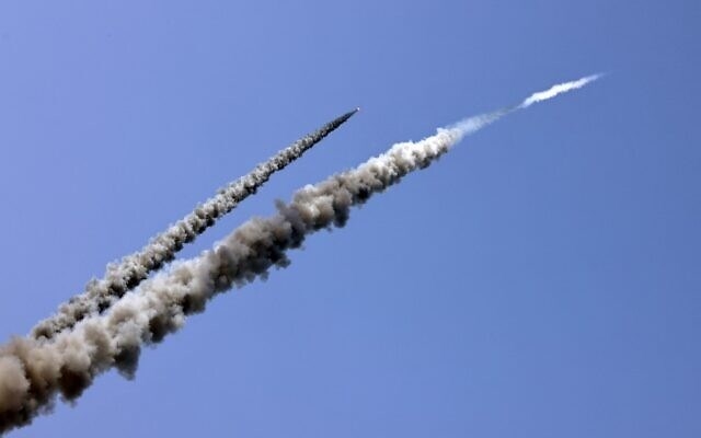 The rockets fell in the sea, across from Yafa