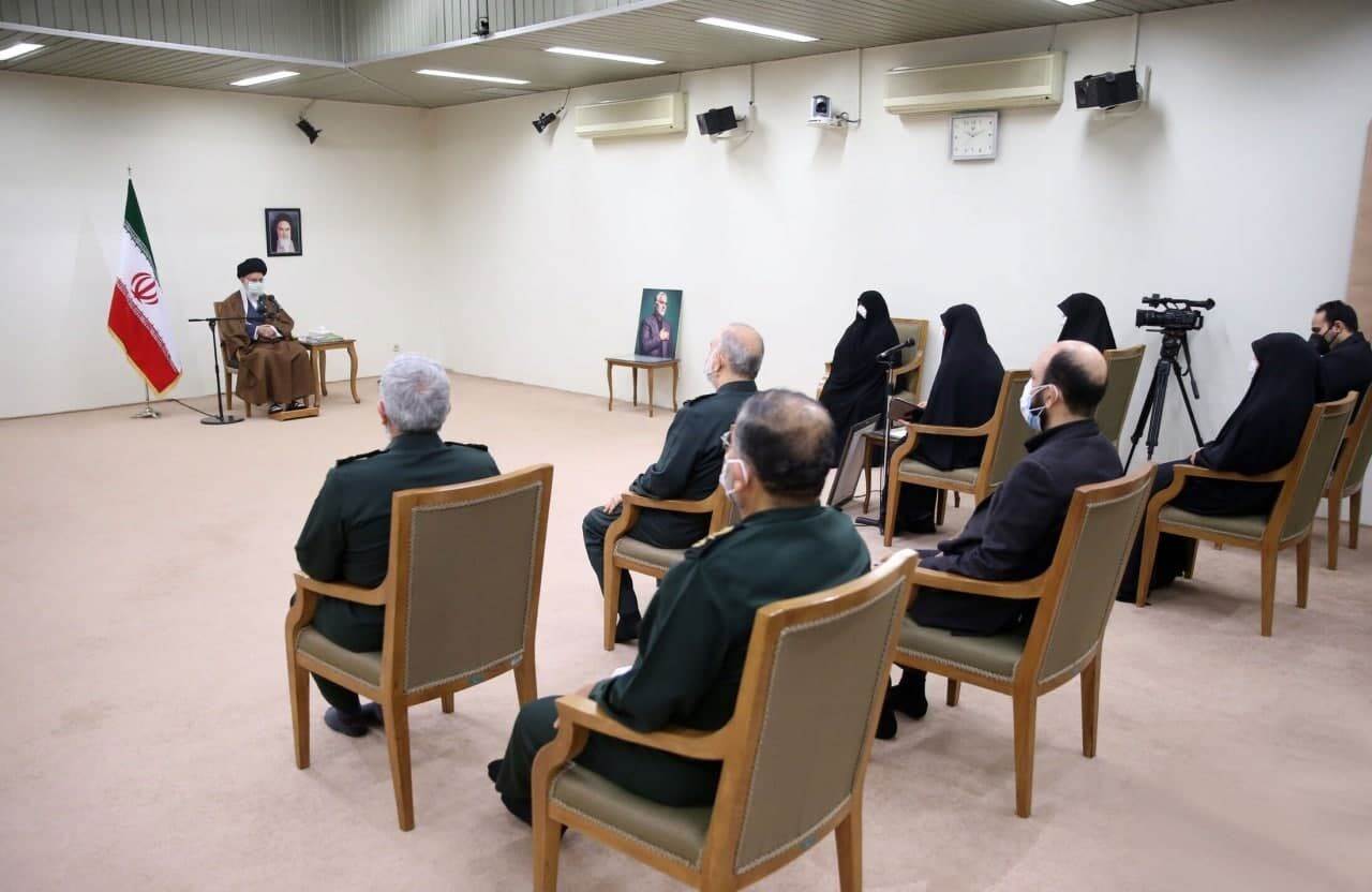 Iran's Leader met today with the family of Martyr Qassem Soleimani