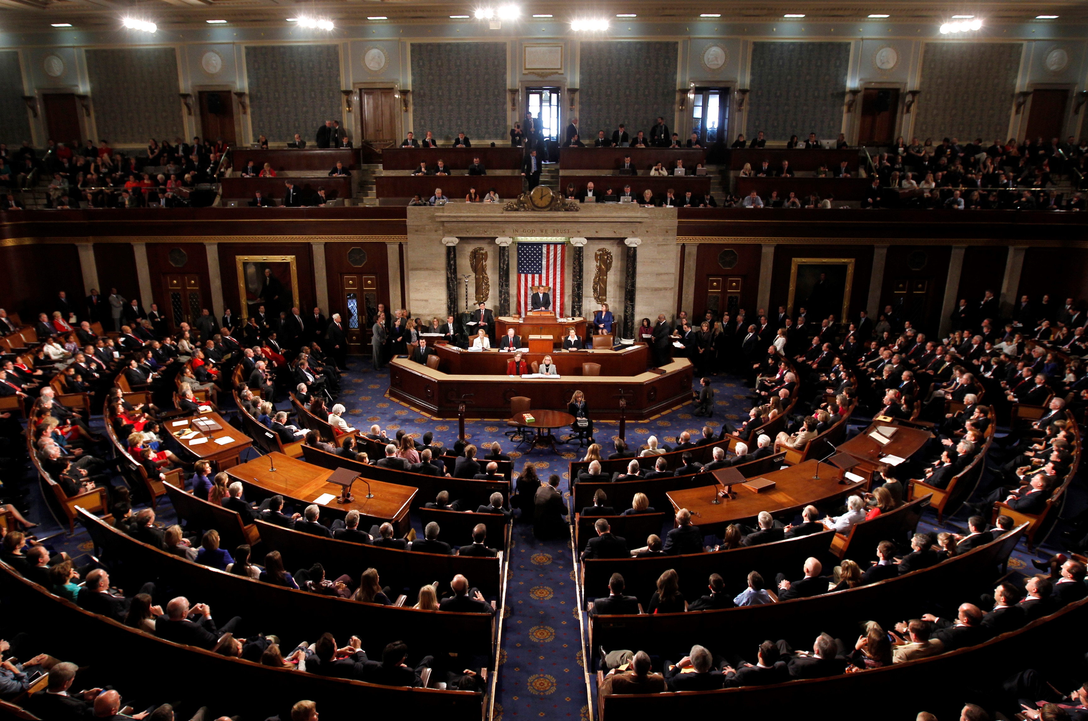 The US congress in session