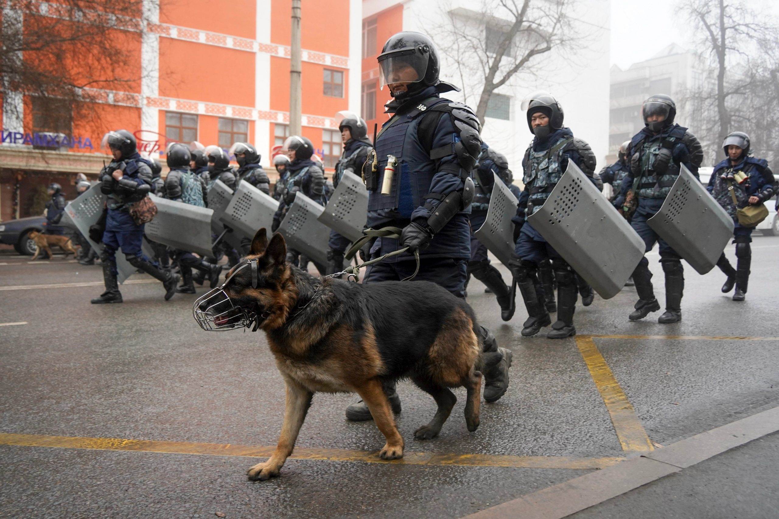 Riot police in Kazakhstan