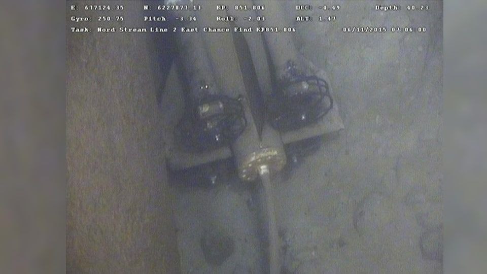 An explosive-laden device discovered in November 2015 next to the Nord Stream 1 pipeline (Gazprom)