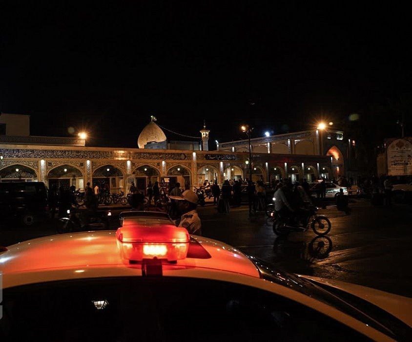 The site of the terrorist attack in Shiraz