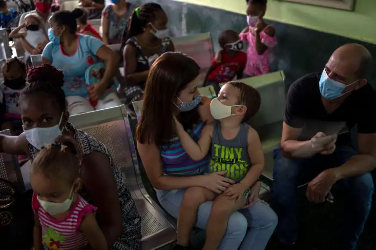 Cuban children at a medical center in Havana (AP)