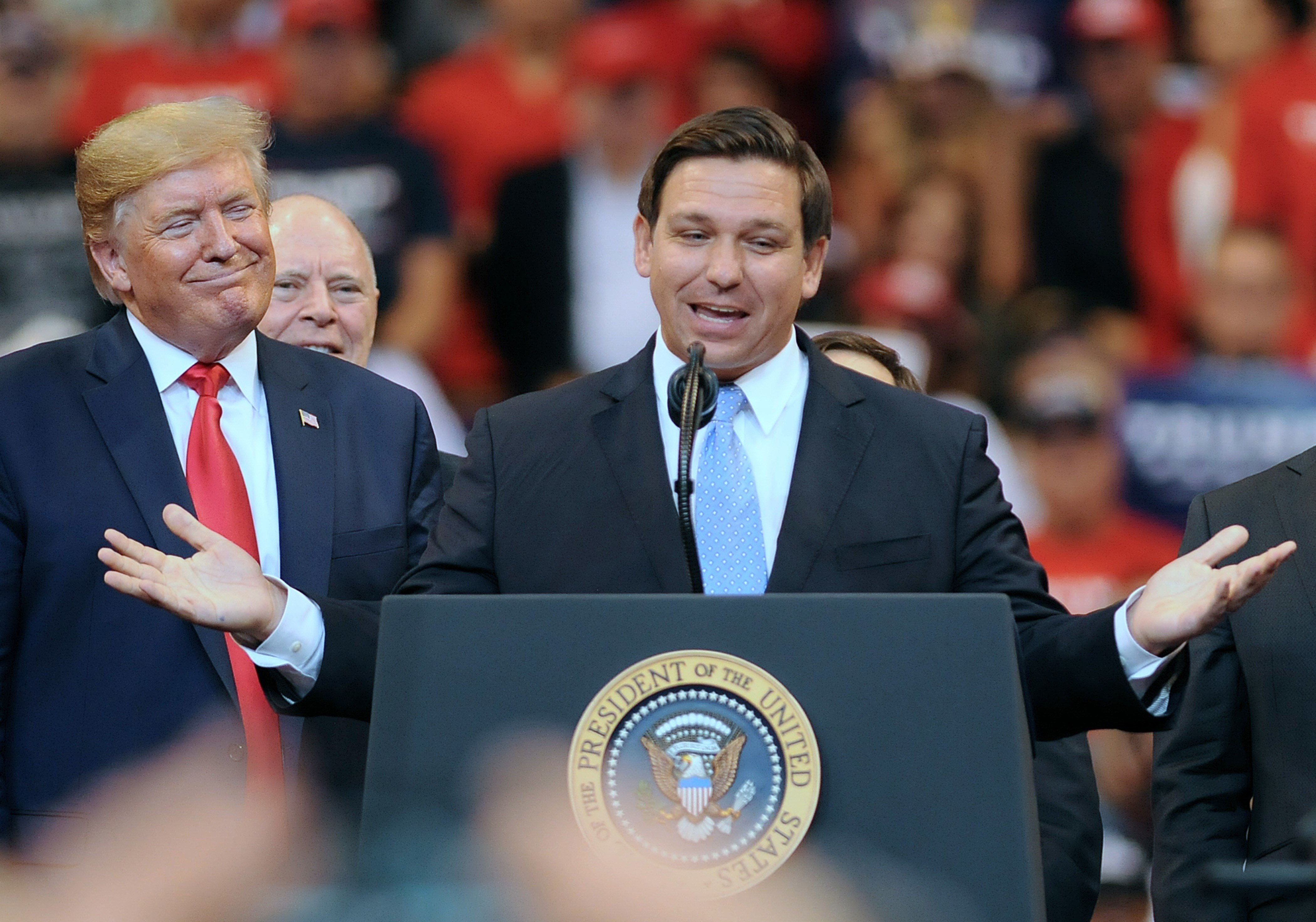 Donald Trump and Ron DeSantis (NPR)