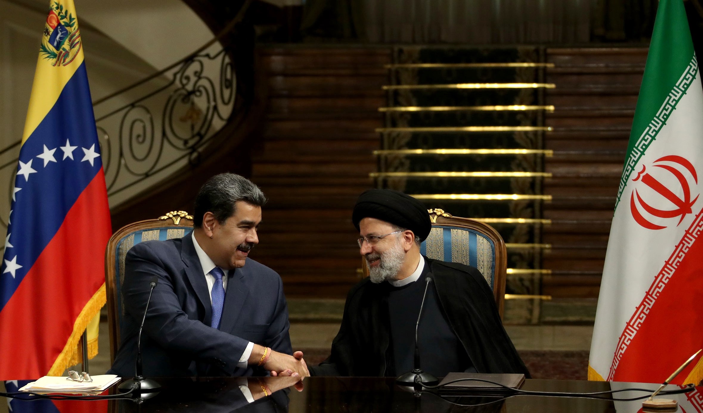 Venezuelan President Nicola Maduro and Iranian President Ebrahim Raisi.