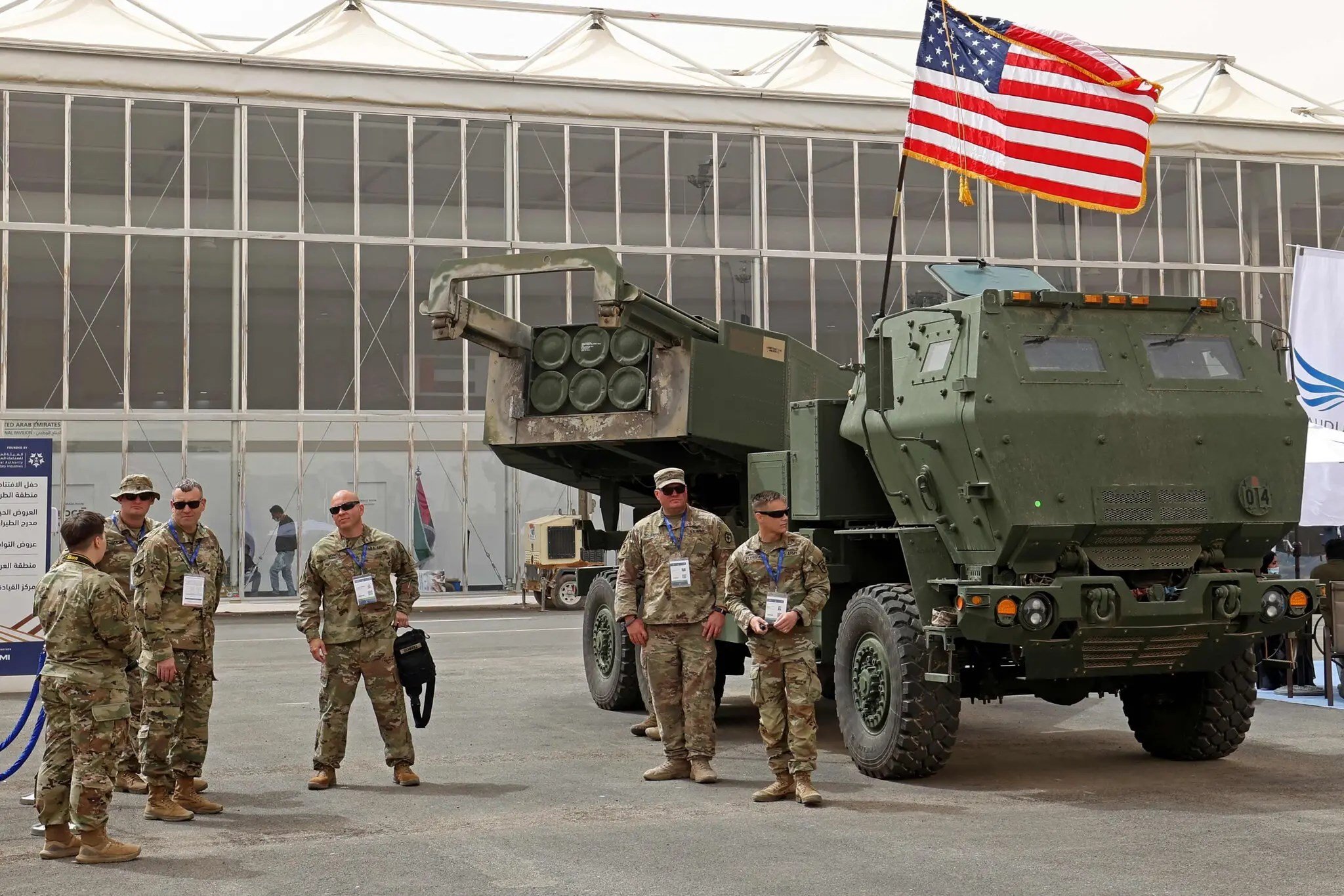 The United States will send four more truck-mounted rocket launchers, called the M142 HIMARS — for High Mobility Artillery Rocket System — to Ukraine. Source: Fayez Nureldine/Agence France-Presse — Getty Images