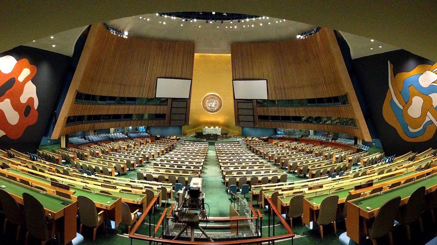 The UN General Assembly.