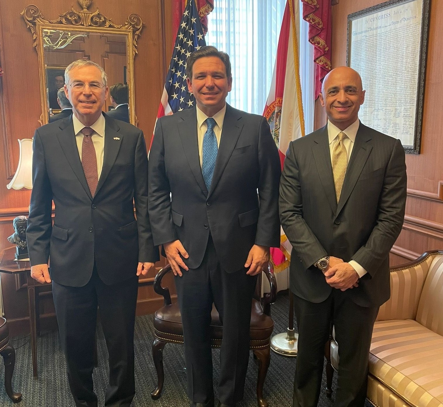 Israeli Occupation and UAE Ambassador to US with Florida Governor Ron DeSantis