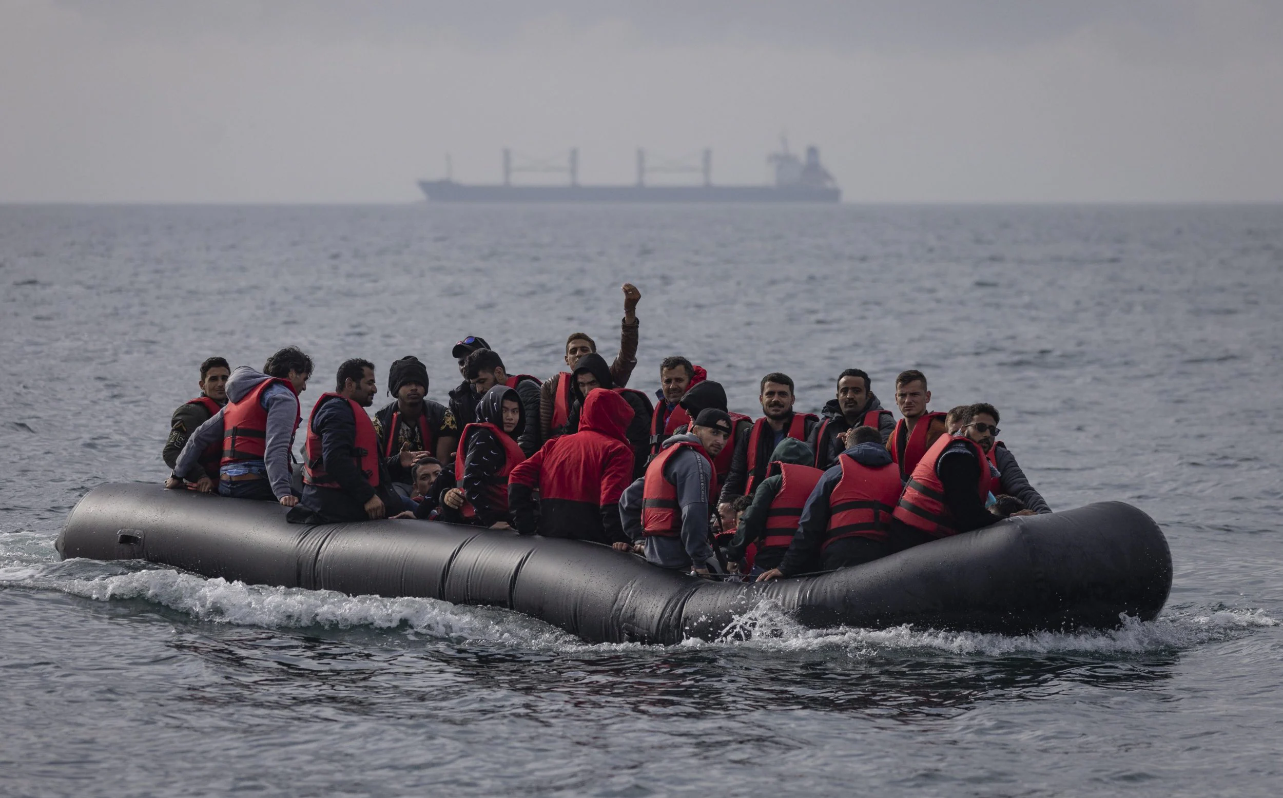 Albanian migrants (The Telegraph)