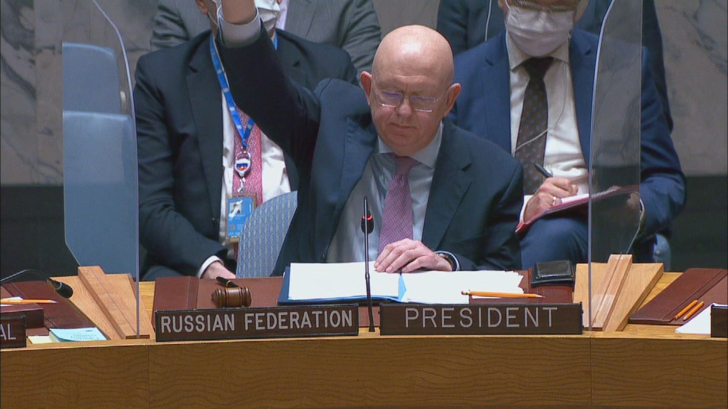 China, India and the UAE abstained from the vote