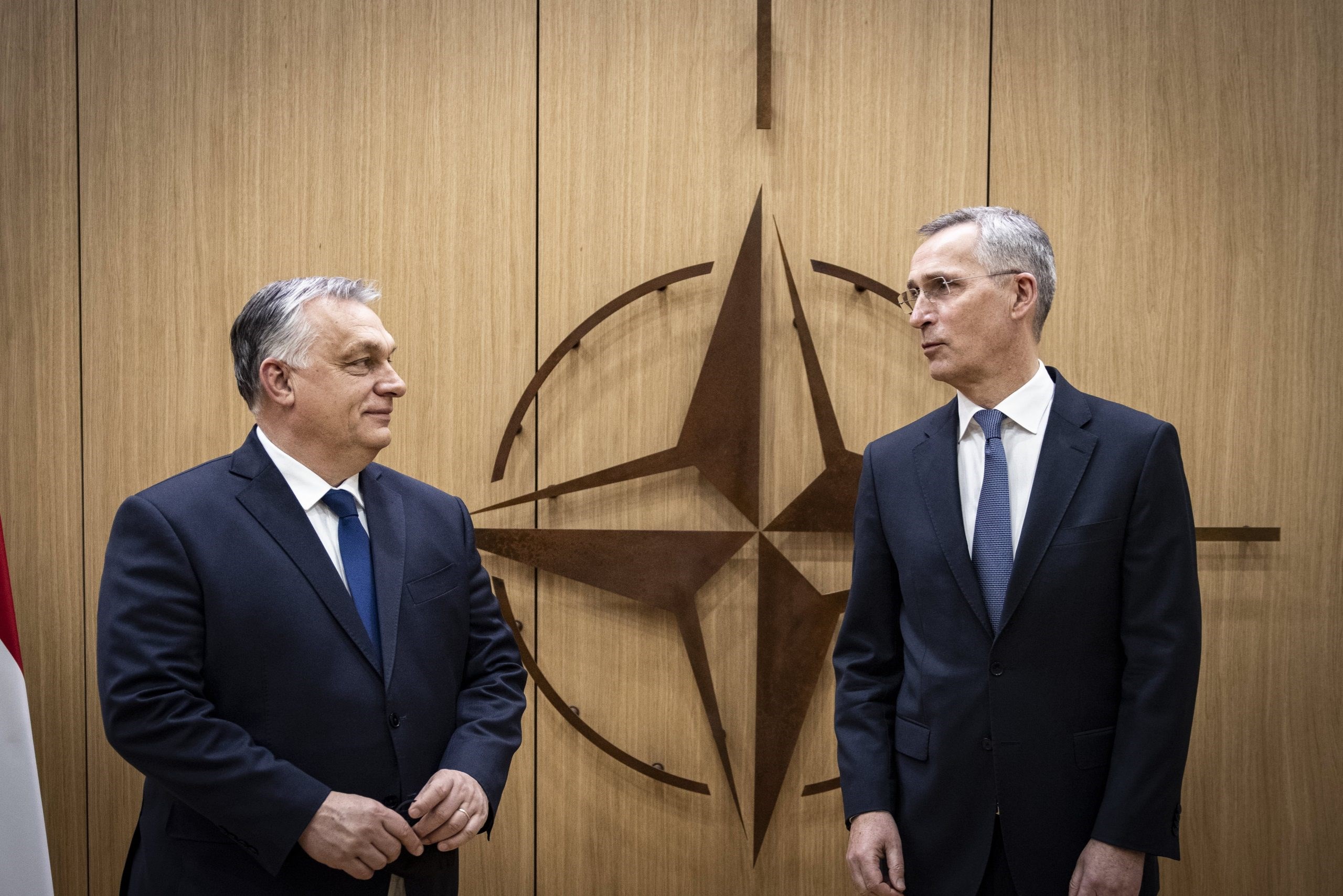 Hungarian Prime Minister Viktor Orban and NATO Chief Jens Stoltenberg