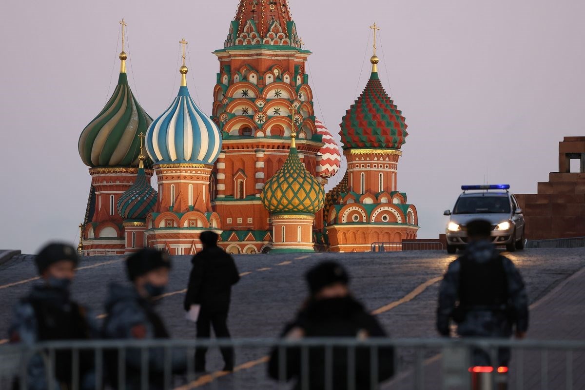 Red square in Moscow earlier in February. (Bloomberg)