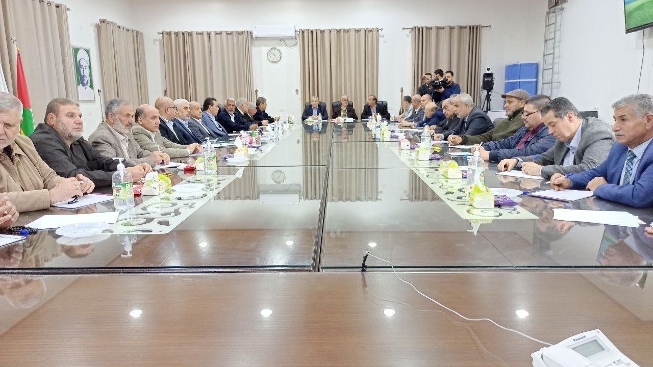 During the Palestinian Resistance factions' meeting - Gaza Strip