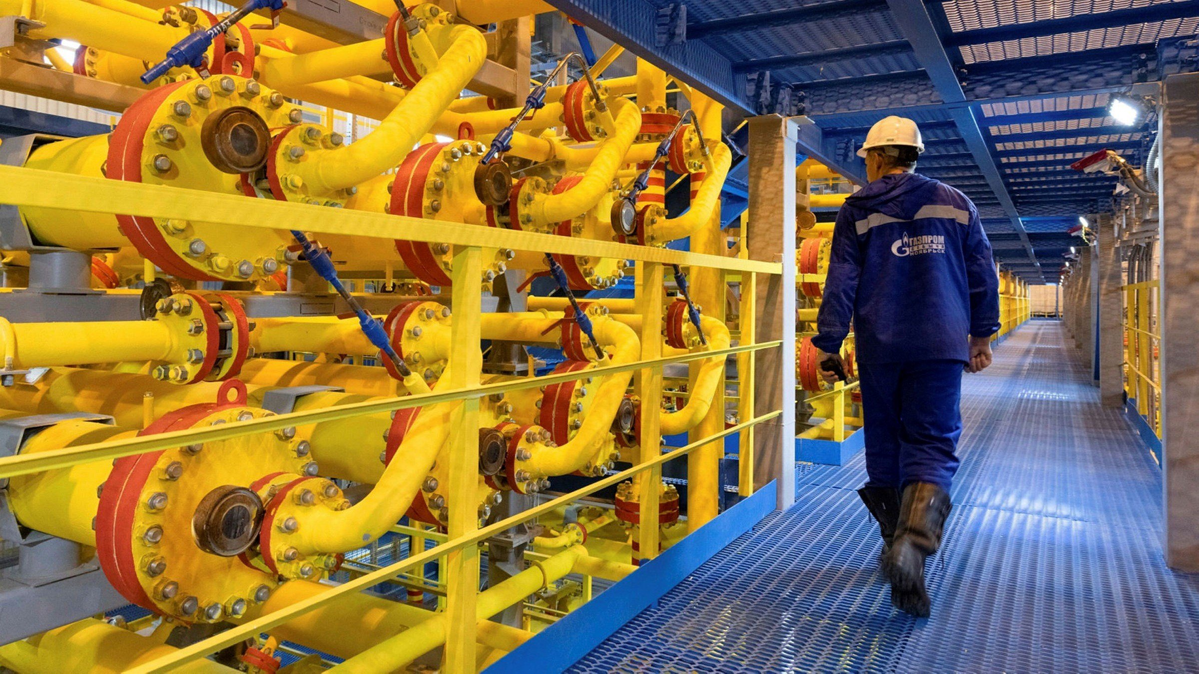 A Gazprom gas production plant in Russia