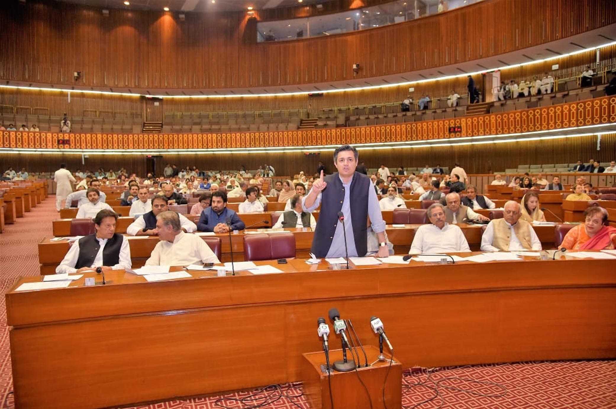 Prime Minister Imran Khan is attending the National Assembly session at the Parliament House 