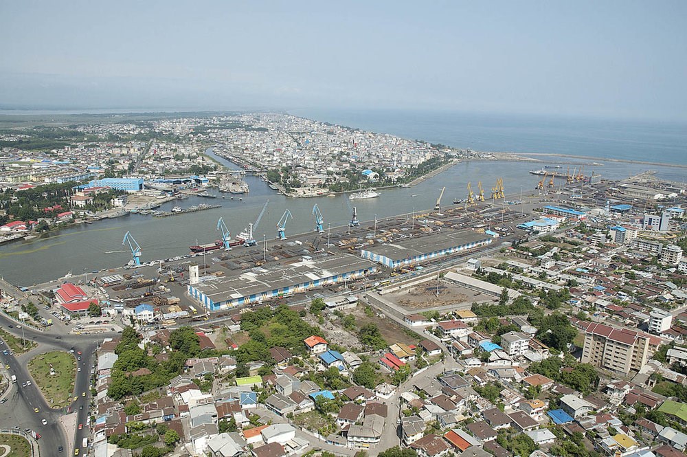 Iran's Anzali Port on the caspian sea, one of the important knots for trade with Russia