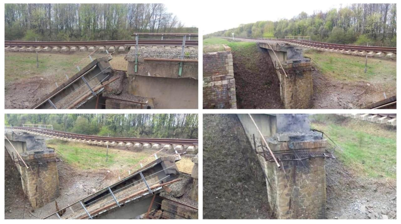 An explosive device was activated on the bridge, resulting in its partial collapse