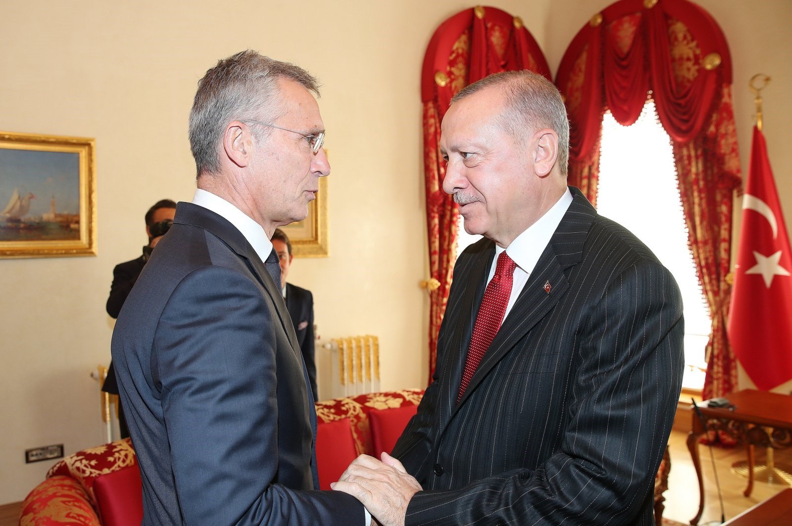 NATO Secretary-General Jens Stoltenberg and Turkish President Recep Tayyip Erdogan