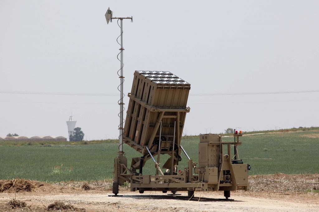 The Israeli Iron Dome system that failed to intercept the UAV in question