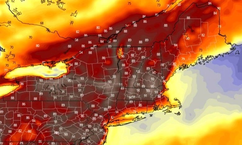 US heatwave hits historical high temperatures.