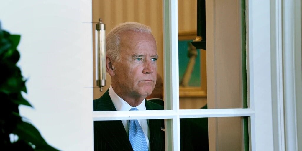 Joe Biden, sad.