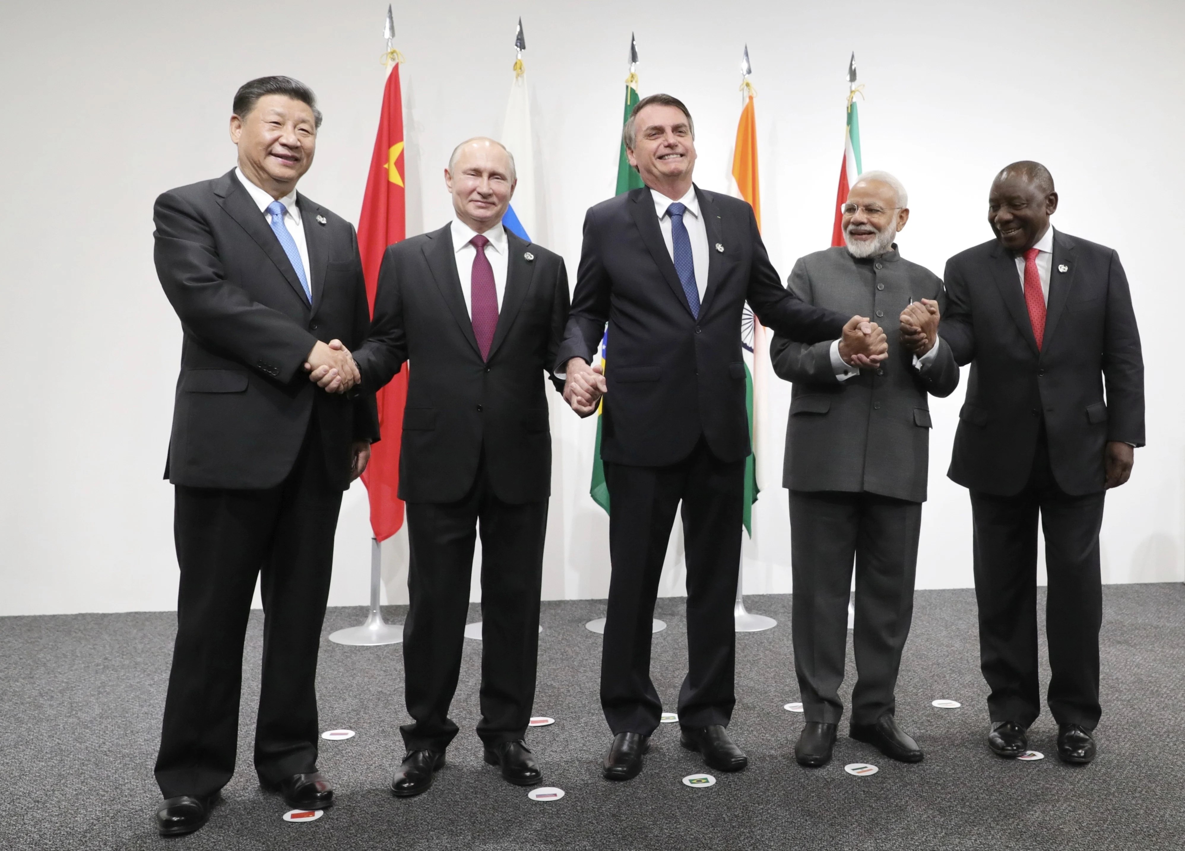 The leaders of the BRICS countries