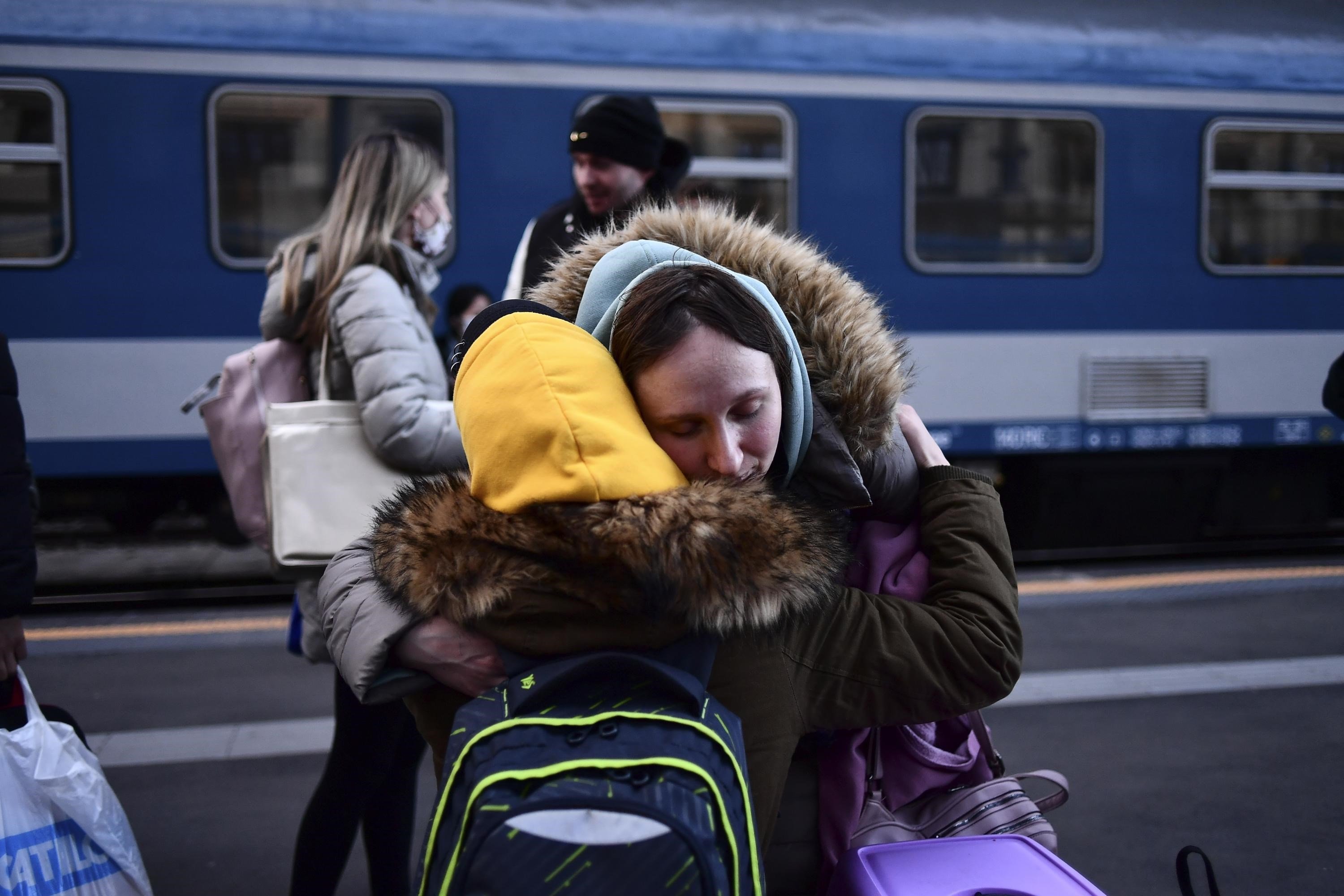 Ukrainian refugees in Budapest, Hungary