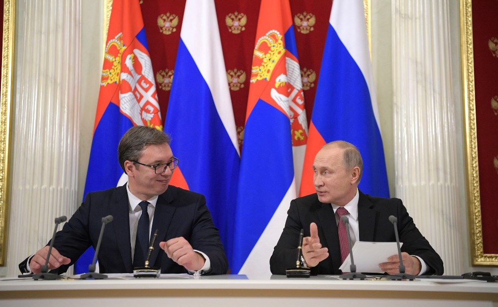 Russian president and his Serbian counterpart.