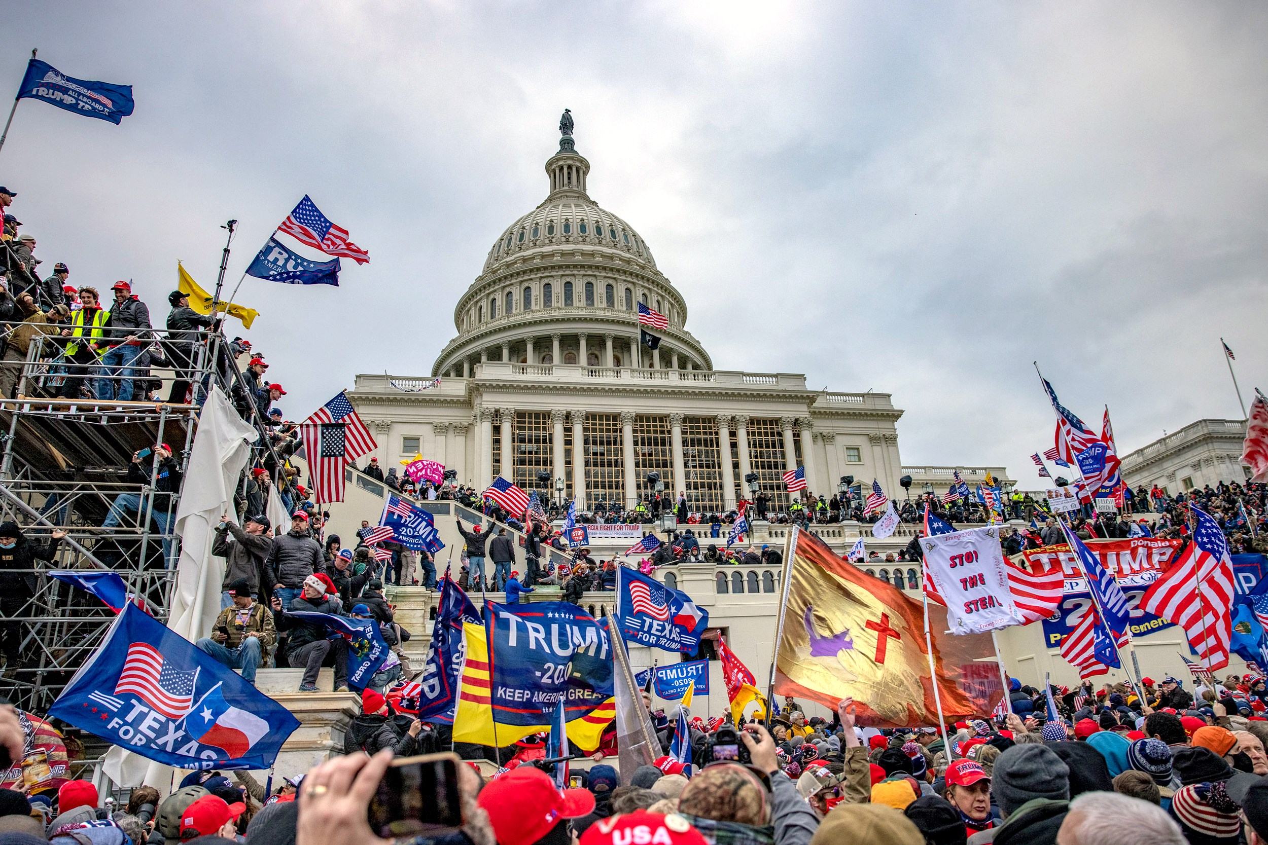 Supporters of President Donald Trump storm the U.S. Capitol on Jan. 6. (AP)
