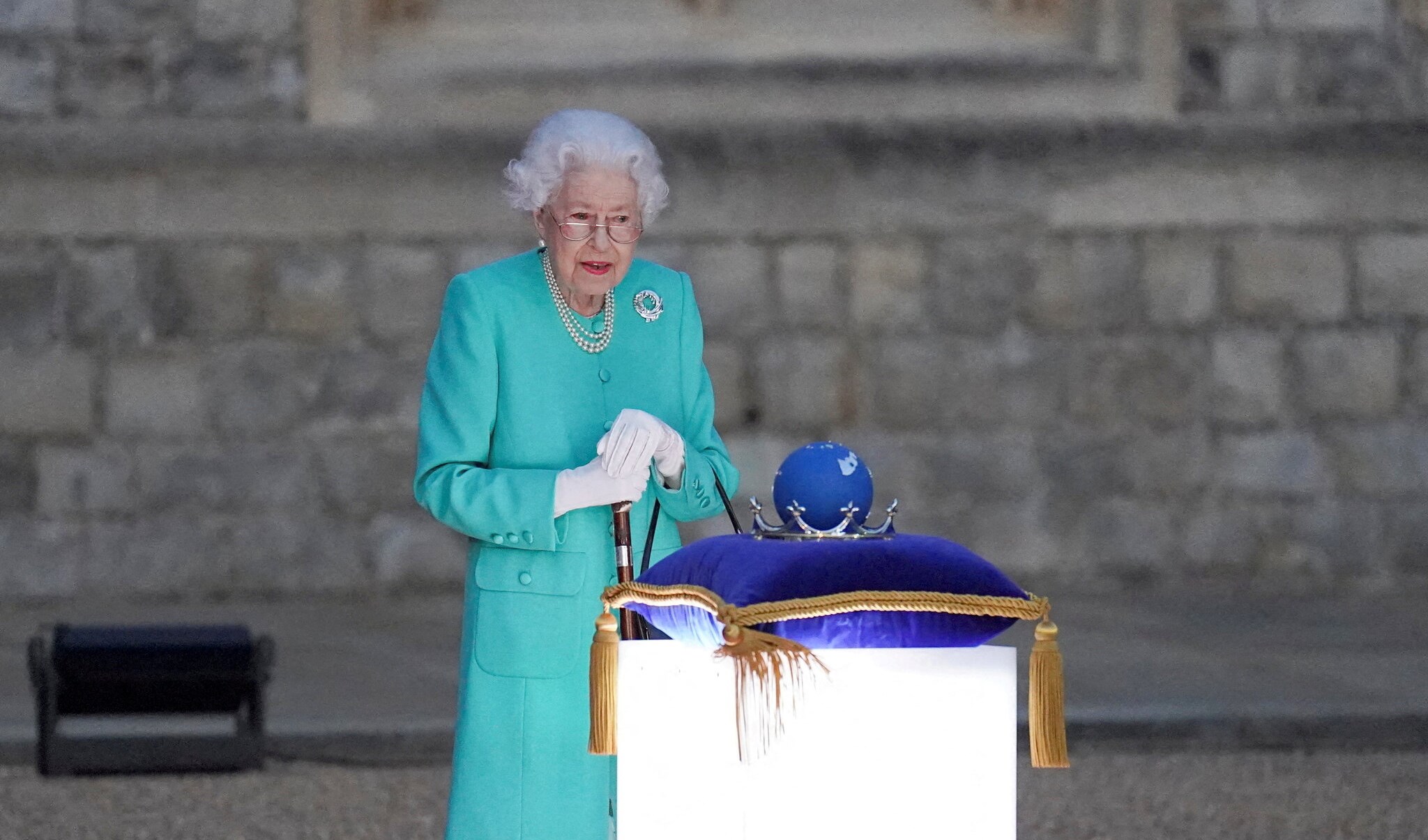 Queen Elizabeth II ends historic jubilee in person.