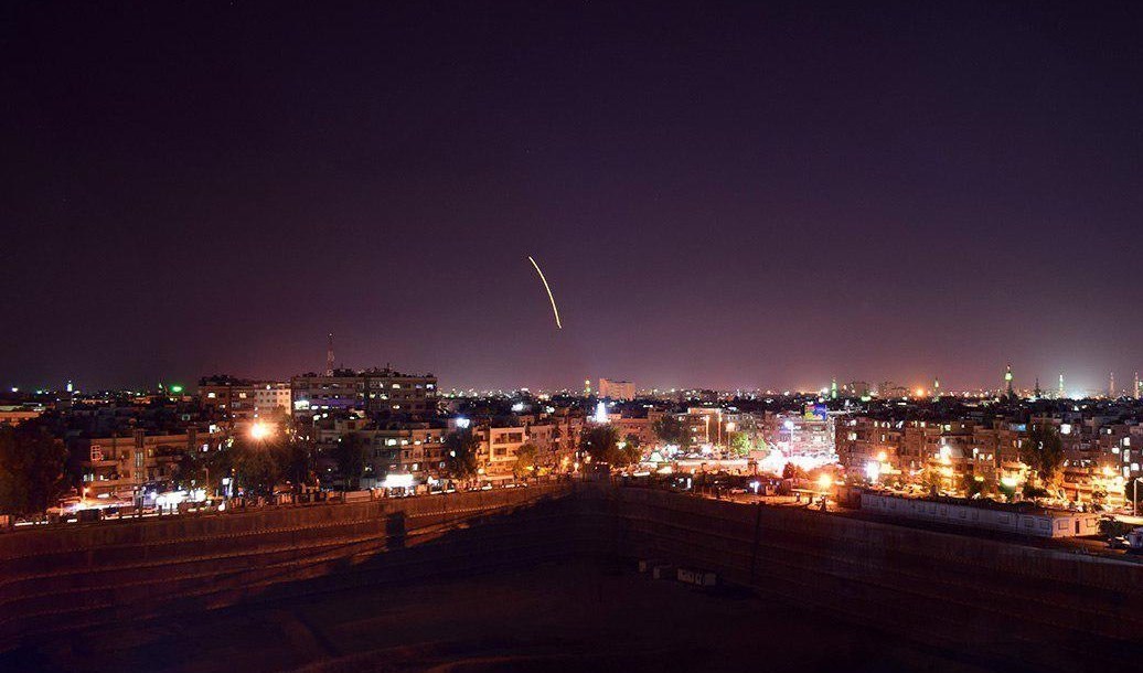 Syrian Air defenses intercept Israeli missiles over Damascus (archive)