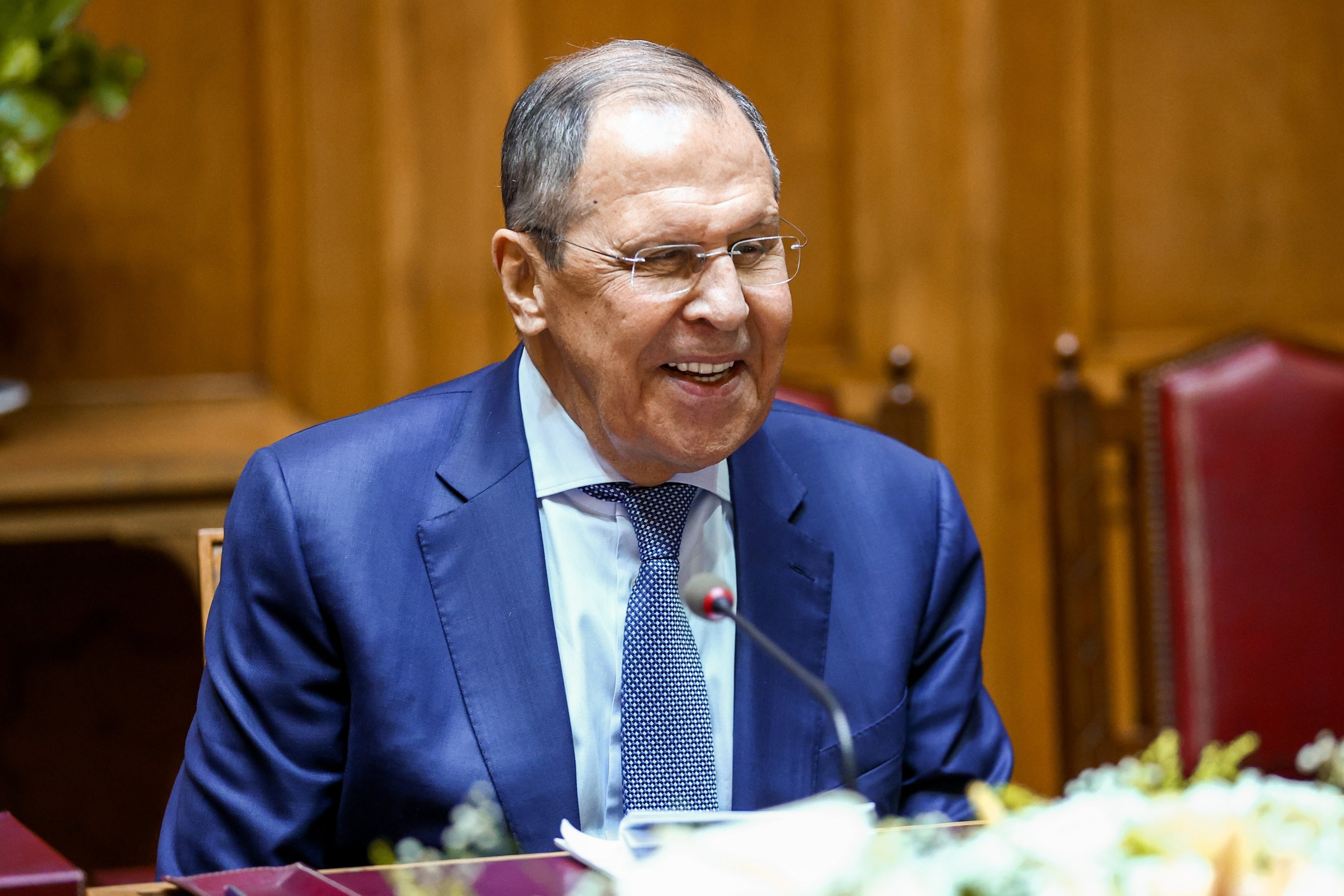 Russian Foreign Minister Sergey Lavrov at the Arab League - Cairo