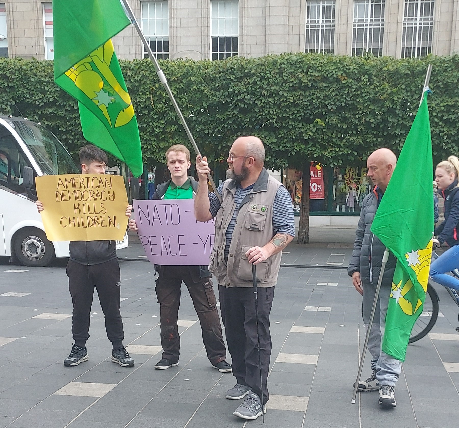 Anti-NATO protest held in Dublin, Ireland.