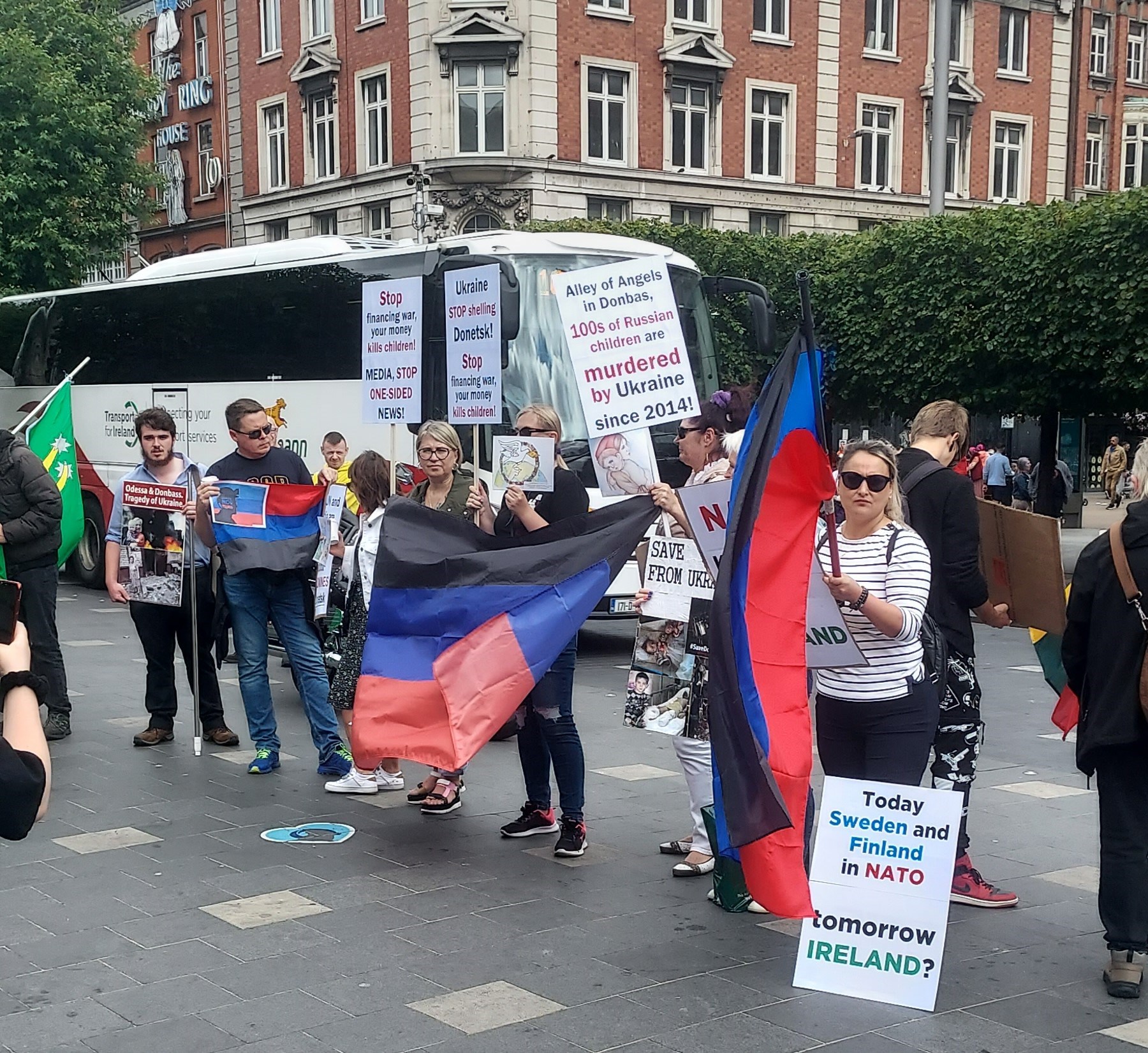 Anti-NATO protest held in Dublin, Ireland.