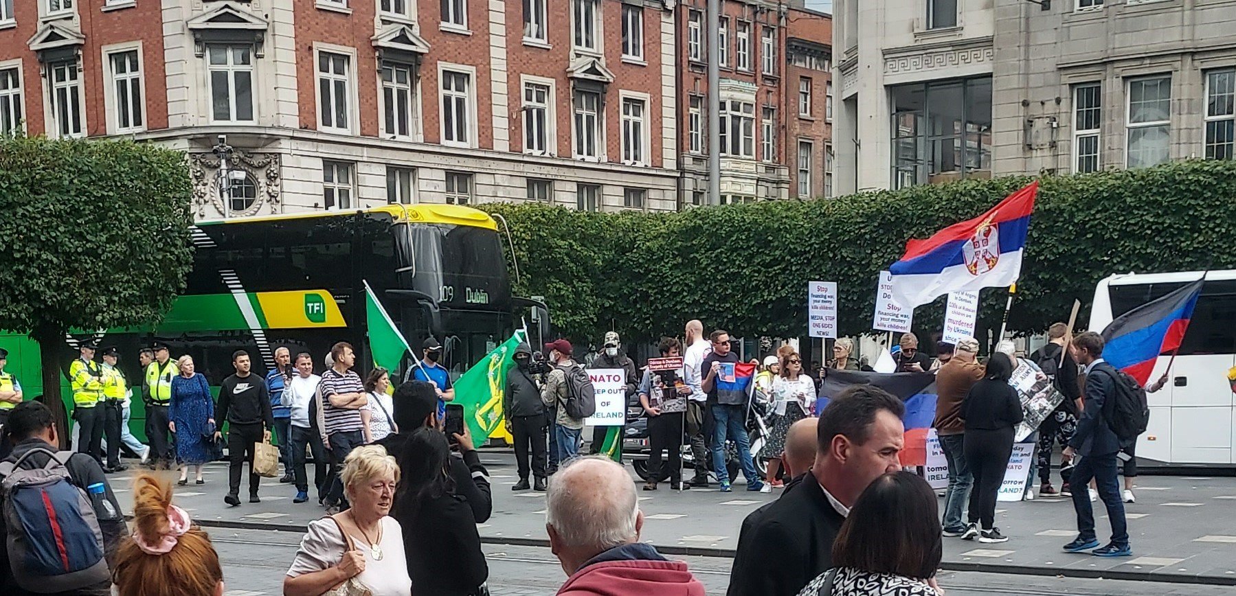 Anti-NATO protest held in Dublin, Ireland.