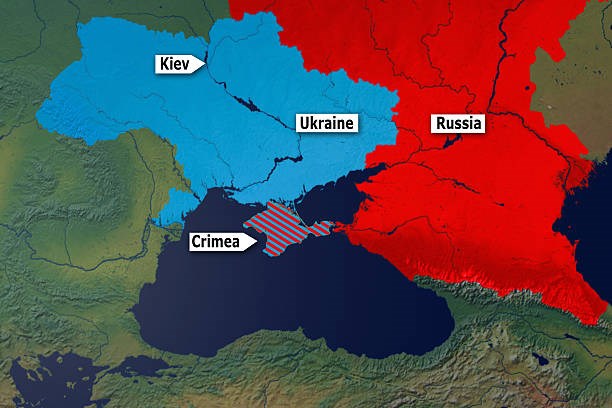 Map of Crimea. 