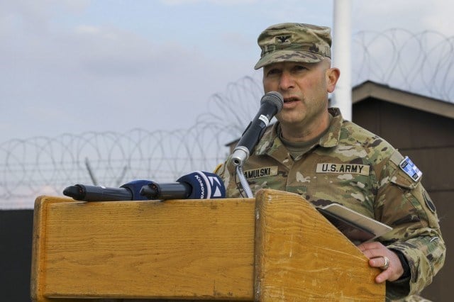 Col. Christopher Samulski, commander, 116th Infantry Brigade Combat Team, Virginia National Guard, and incoming Kosovo Force Regional Command- East commander (138th Public Affairs Detachment KFOR)