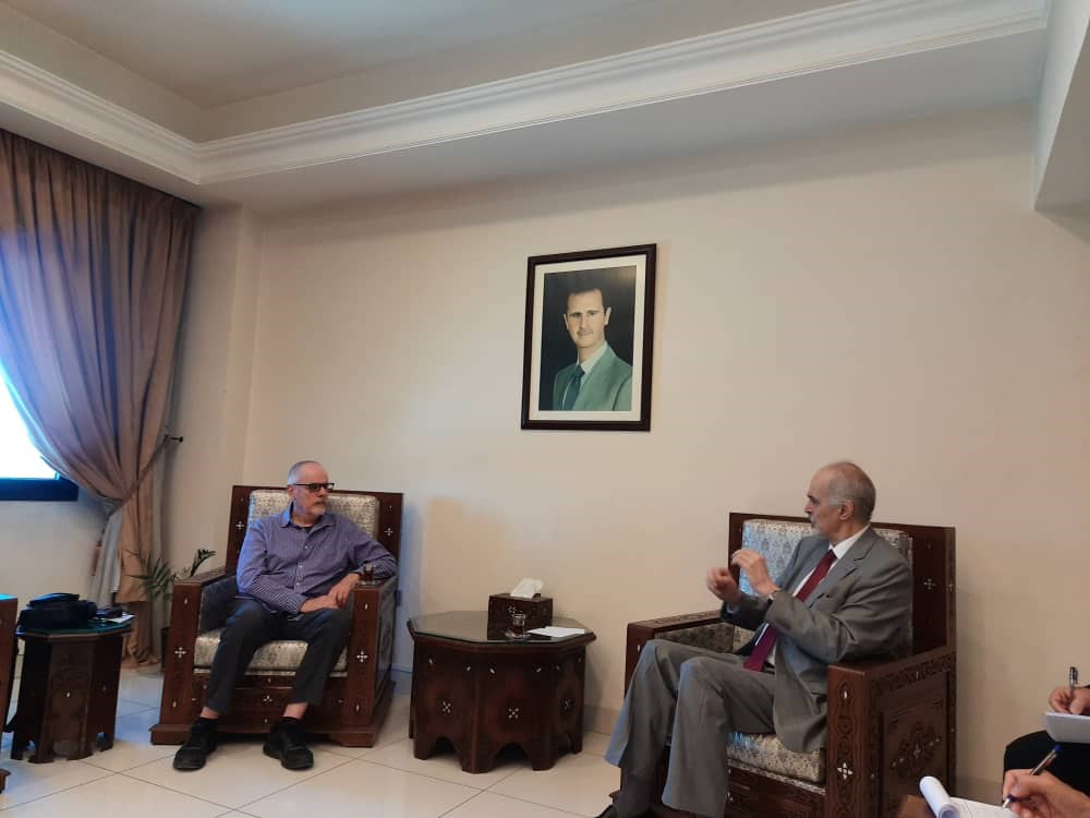 Tim Anderson with Dr. Bashar Al-Jaafari 