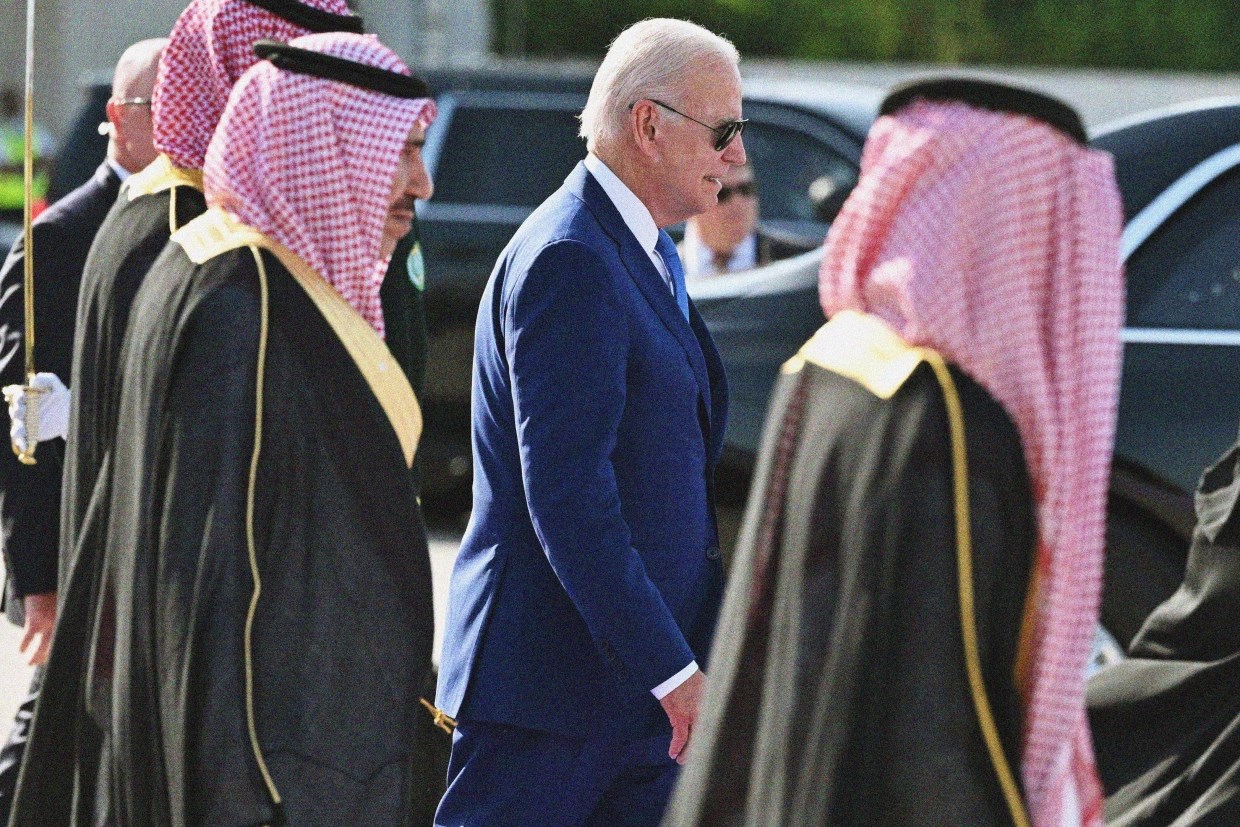 President Biden in the Saudi city of Jeddah on July 16, 2022.(Mandel Ngan / AFP via Getty Images file)