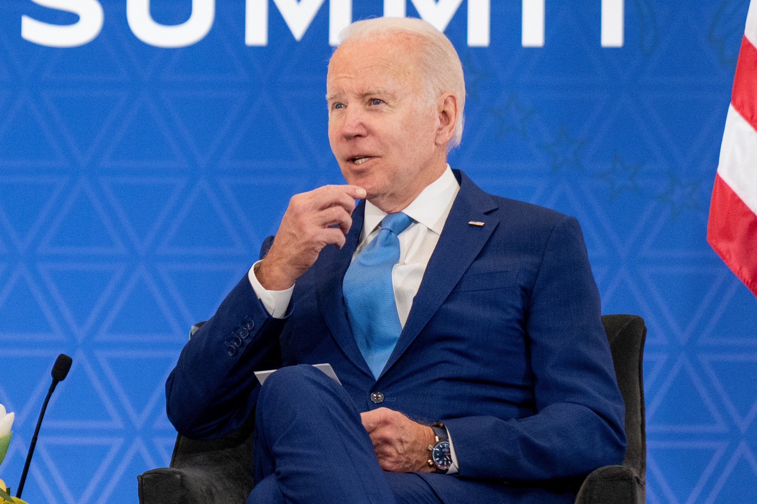 President Joe Biden speaks during a meeting with Canadian Prime Minister Justin Trudeau at the InterContinental Presidente Mexico City hotel in Mexico City, Tuesday, Jan. 10, 2023 (AP Photo/Andrew Harnik)