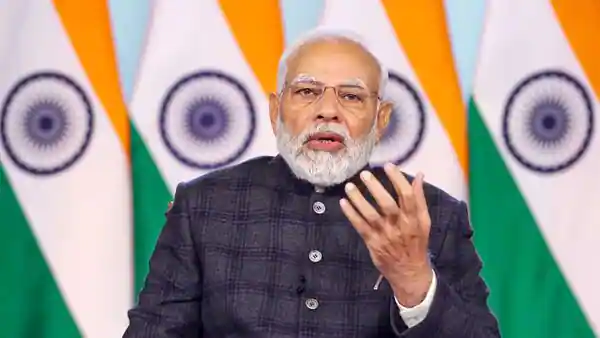 Prime Minister Narendra Modi addresses the inaugural session of the Voice of Global South Summit, via video conferencing, in New Delhi (PTI)